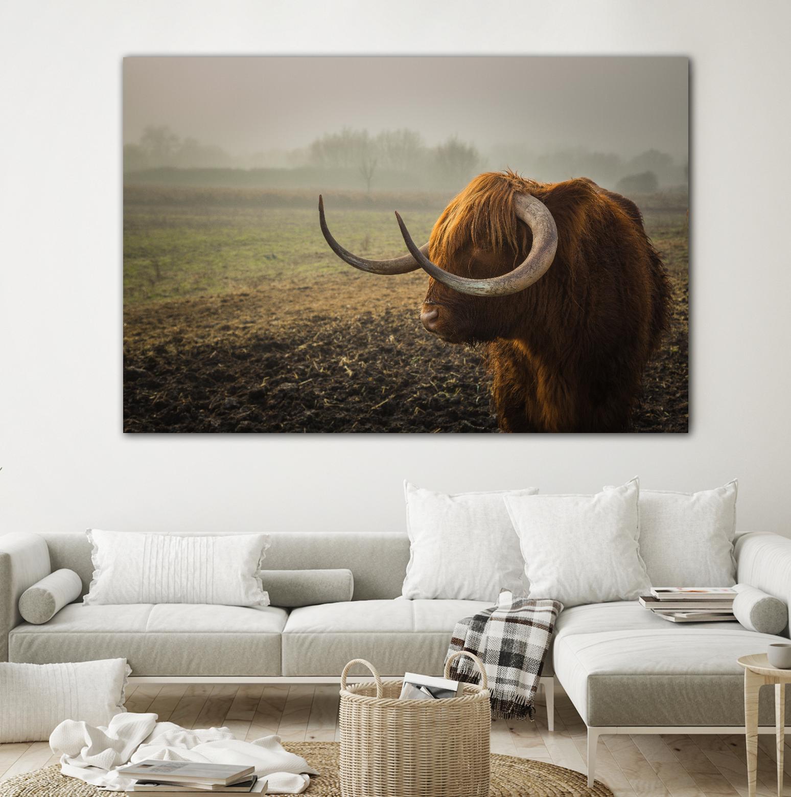 Longhorn by Pexels on GIANT ART - green animals