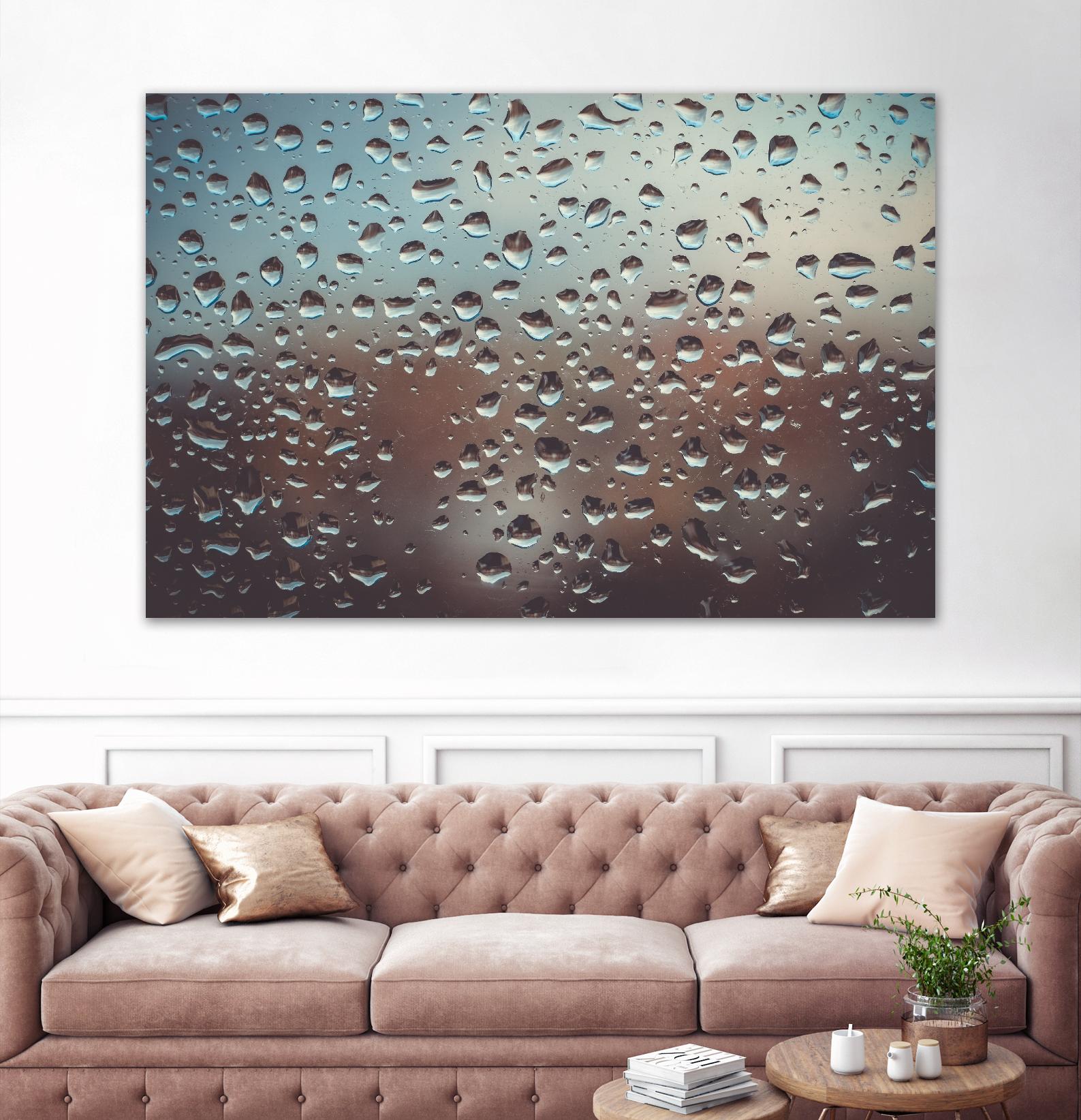Rain drops by Pexels on GIANT ART - brown photo art