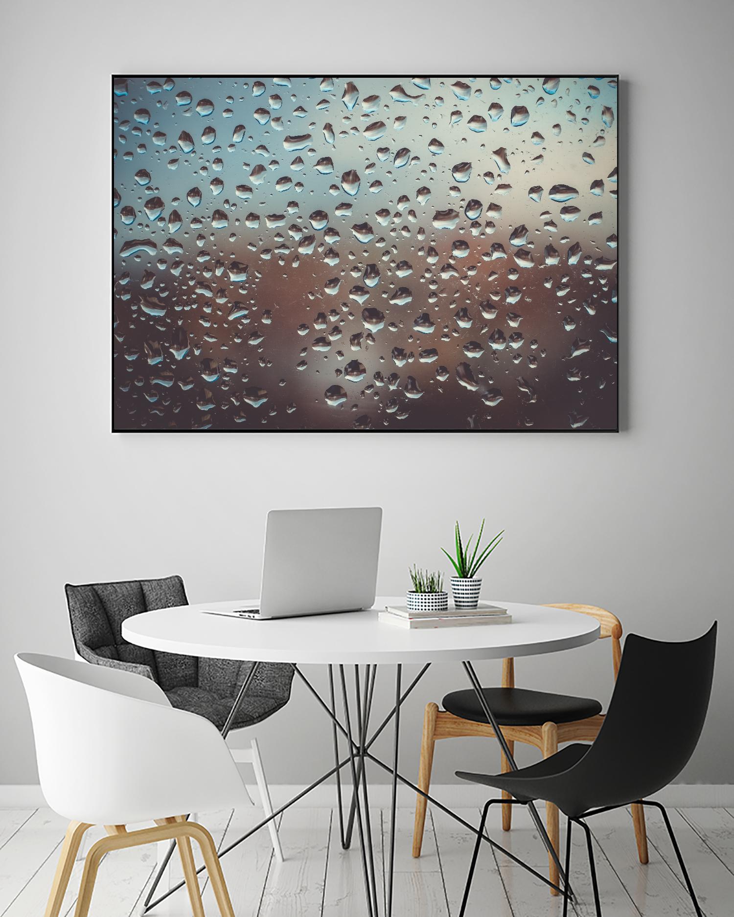 Rain drops by Pexels on GIANT ART - brown photo art