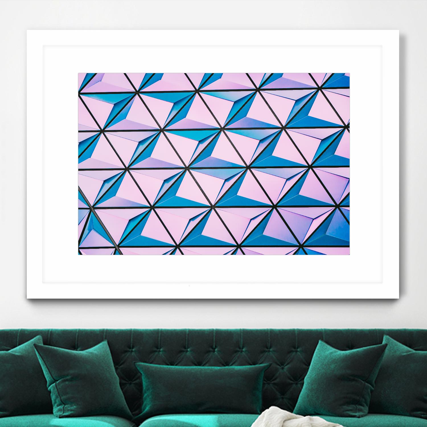 Geometrical Design by Pexels on GIANT ART - blue photo art