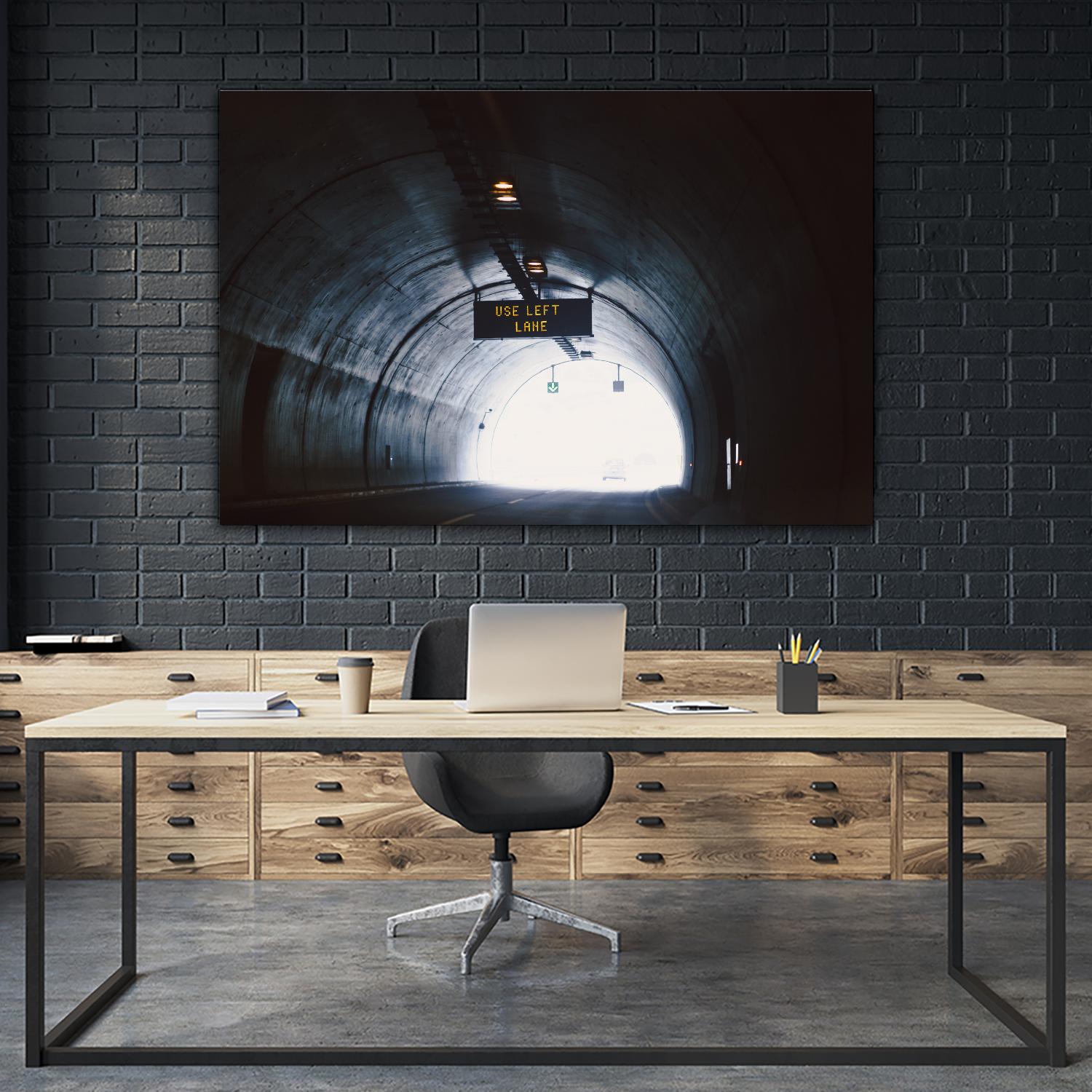 Use left lane by Pexels on GIANT ART - white photo art