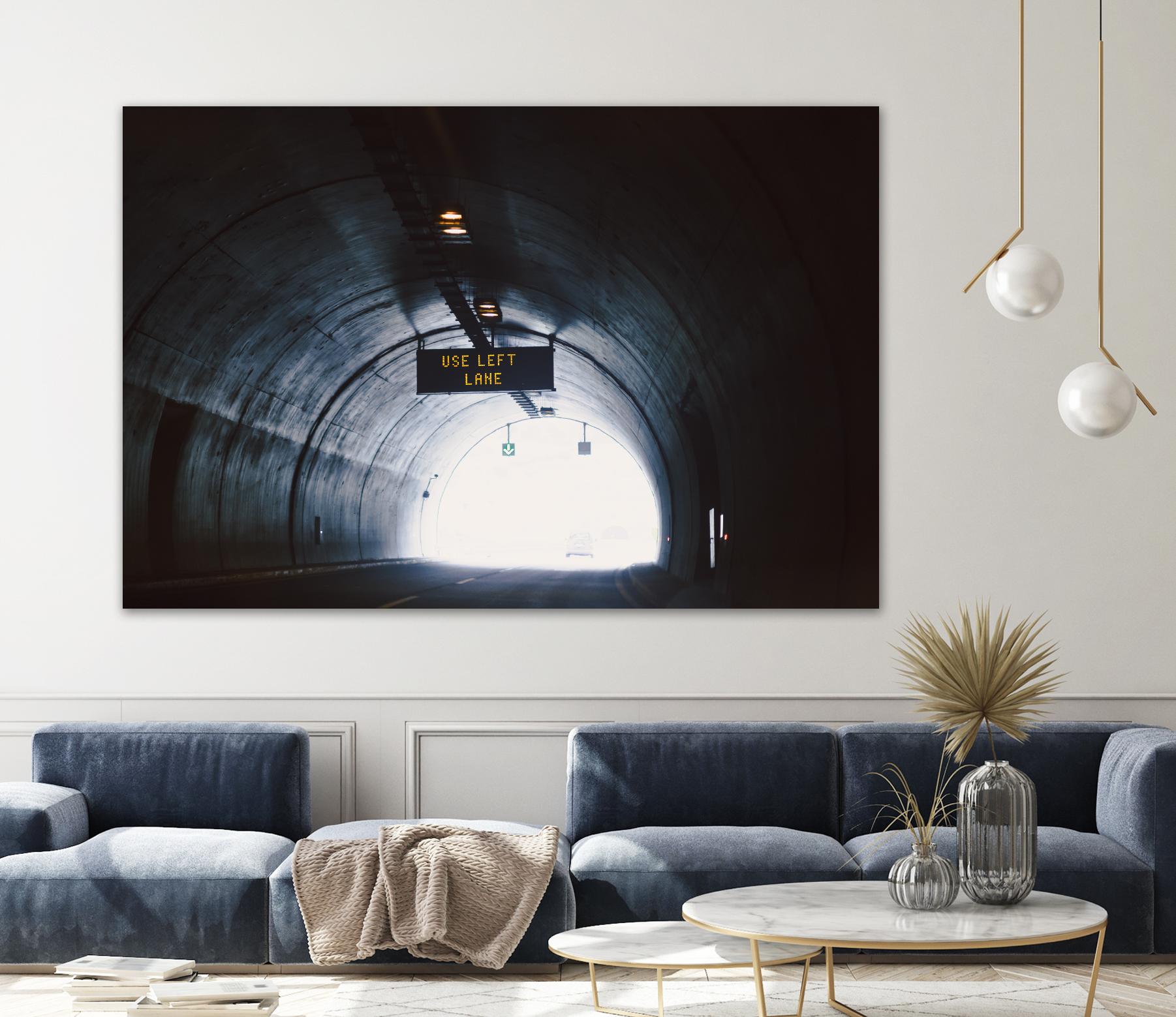 Use left lane by Pexels on GIANT ART - white photo art
