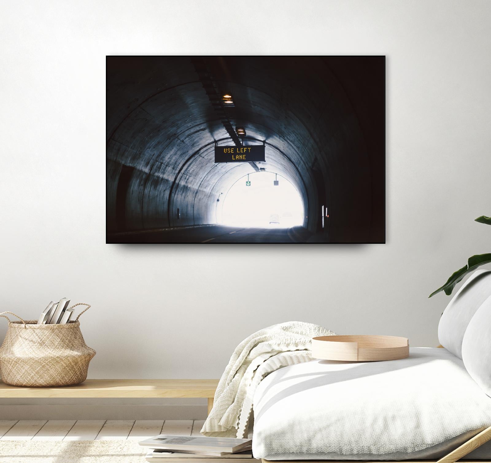 Use left lane by Pexels on GIANT ART - white photo art