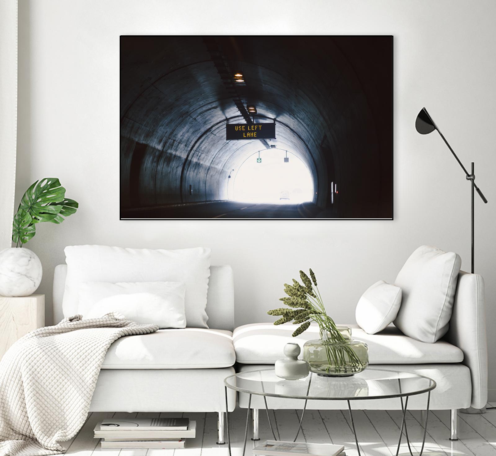 Use left lane by Pexels on GIANT ART - white photo art