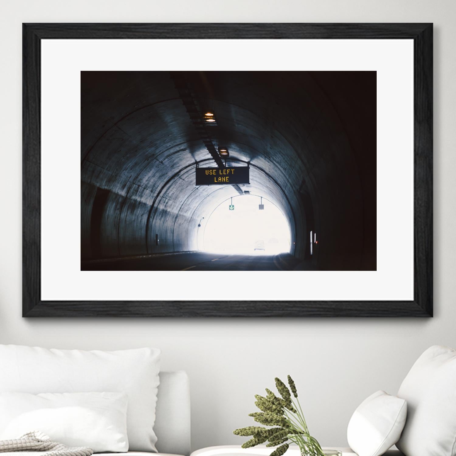 Use left lane by Pexels on GIANT ART - white photo art