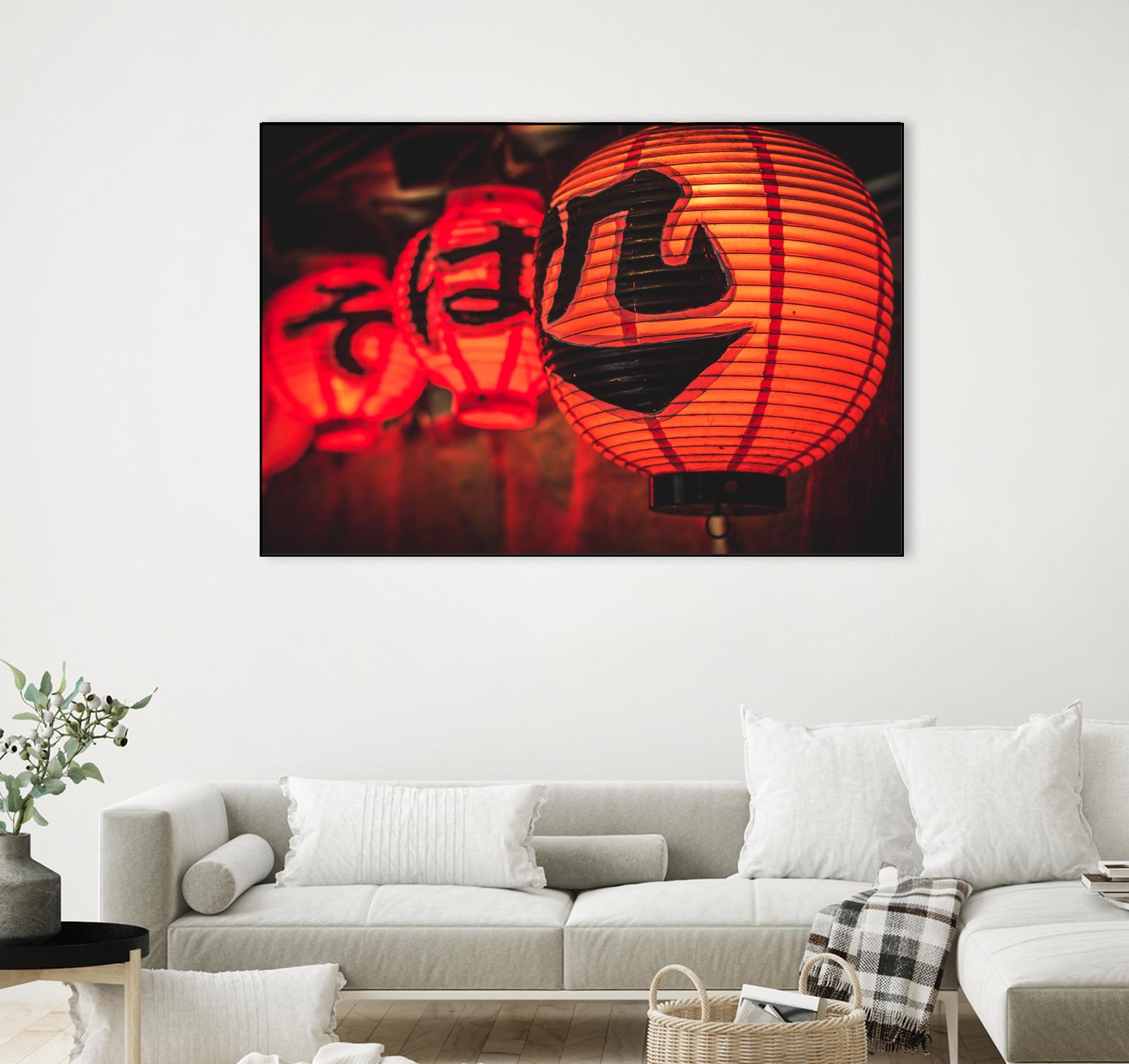 Chinese lanterns by Pexels on GIANT ART - black photo art