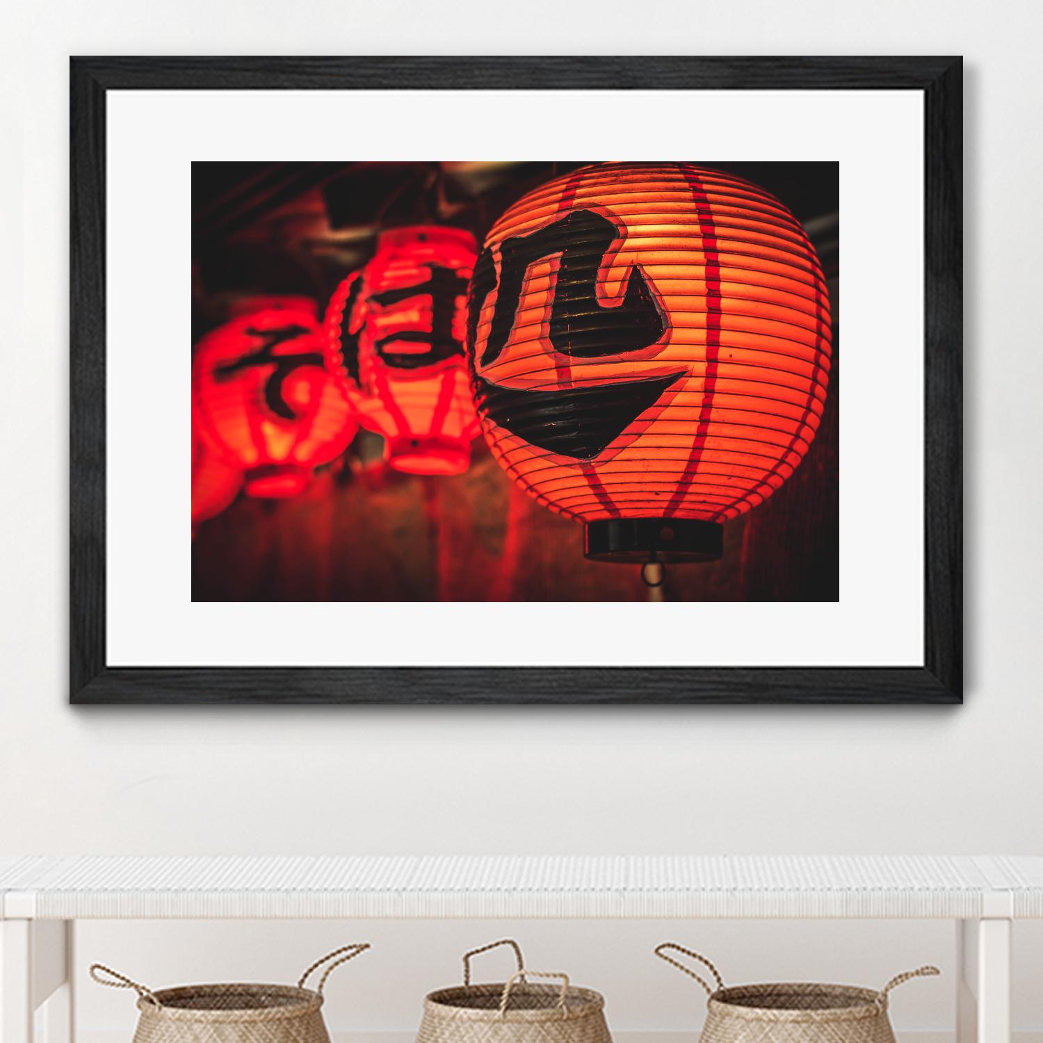 Chinese lanterns by Pexels on GIANT ART - black photo art