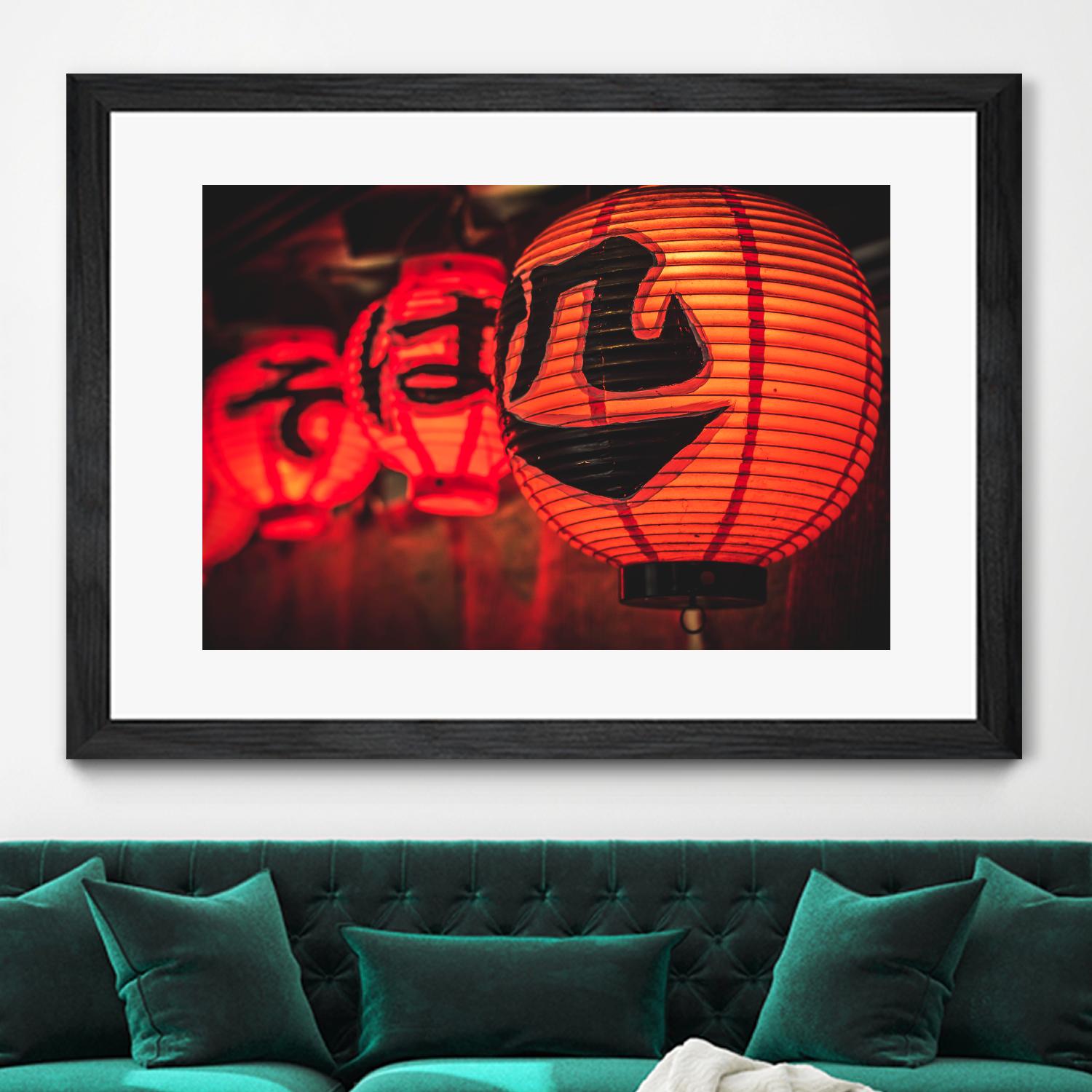 Chinese lanterns by Pexels on GIANT ART - black photo art