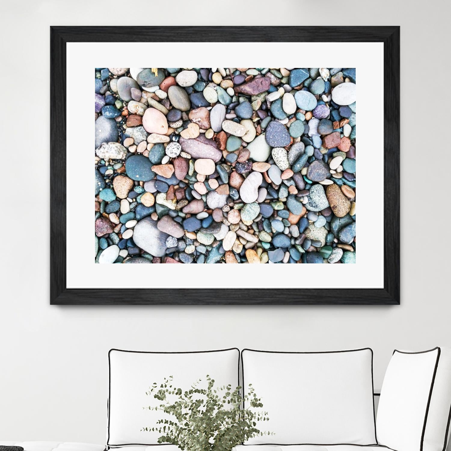 Pebbles by Pexels on GIANT ART - blue photo art