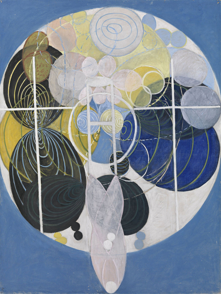 The Large Figure Paintings, No. 5, Group III, The Key to All Works to Date, The WU/Rose Series, 1907 by Hilma af Klint on GIANT ART - blue museums