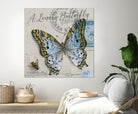 Lonely Butterfly Blue by David Loblaw on GIANT ART - blue photo illustration
