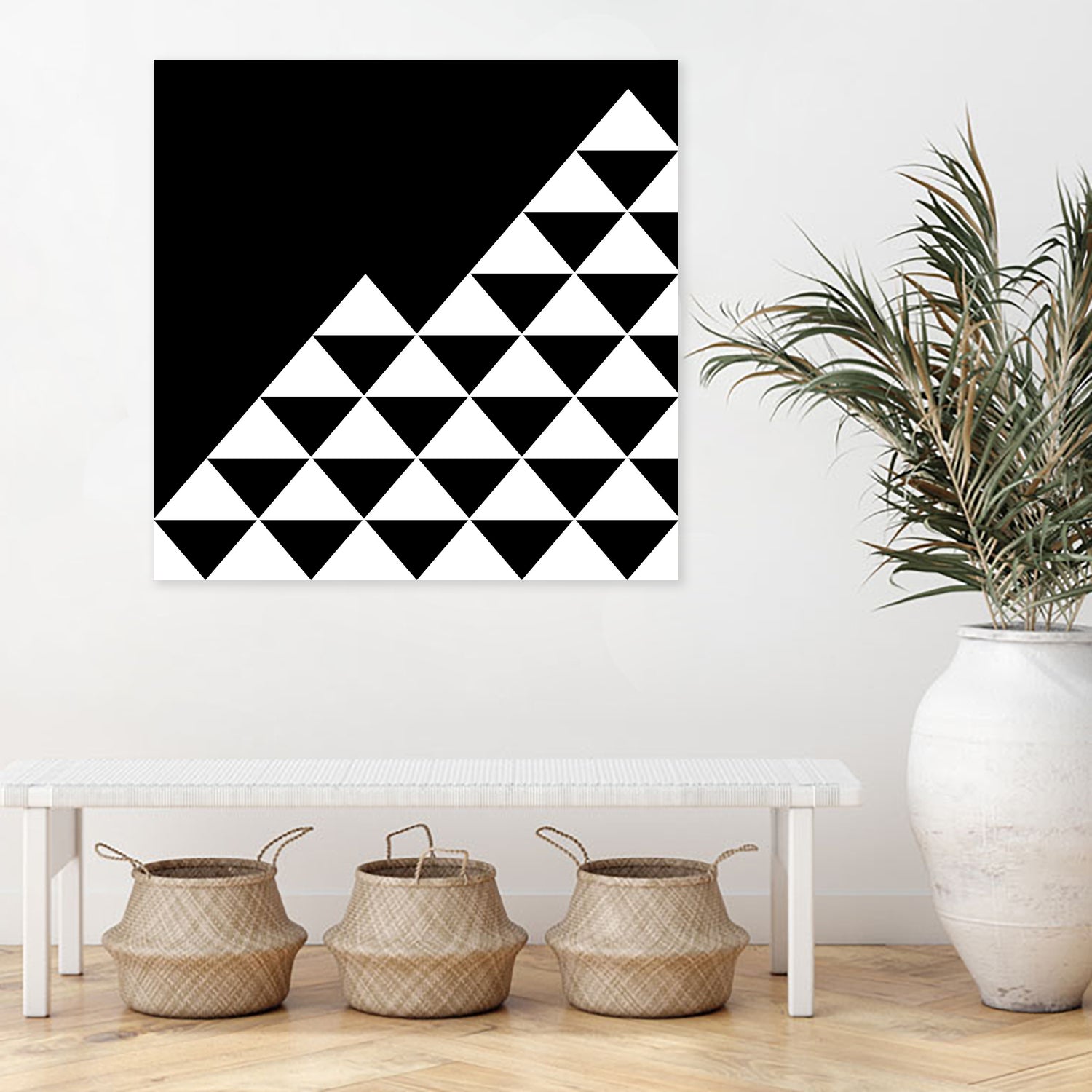 Abstract geometric pattern - black and white. by Keren Shiker on GIANT ART - black digital painting