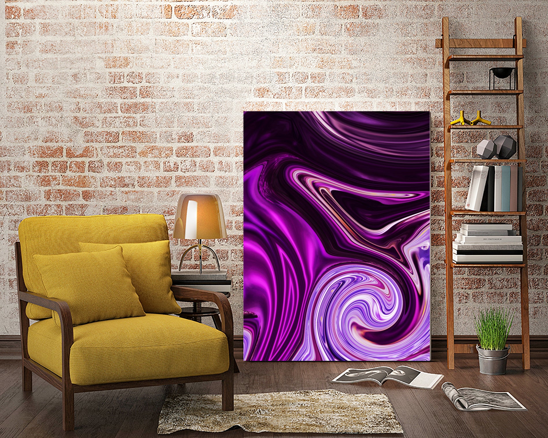 abstract waves by Haris Kavalla on GIANT ART - fuchsia photo illustration