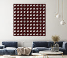 shell shape on dark burgundy bkg by Ramona Masut on GIANT ART - red digital drawing