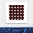 shell shape on dark burgundy bkg by Ramona Masut on GIANT ART - red digital drawing