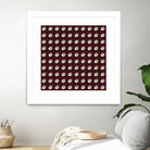 shell shape on dark burgundy bkg by Ramona Masut on GIANT ART - red digital drawing