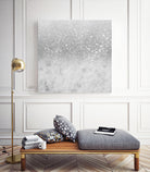 White Marble Silver Ombre Glitter Glam #1 #shiny #gem #decor by Anita & Bella Jantz on GIANT ART - gray photo illustration