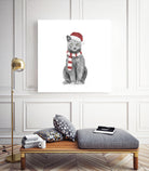 Xmas cat by Solti Balázs on GIANT ART - white digital drawing