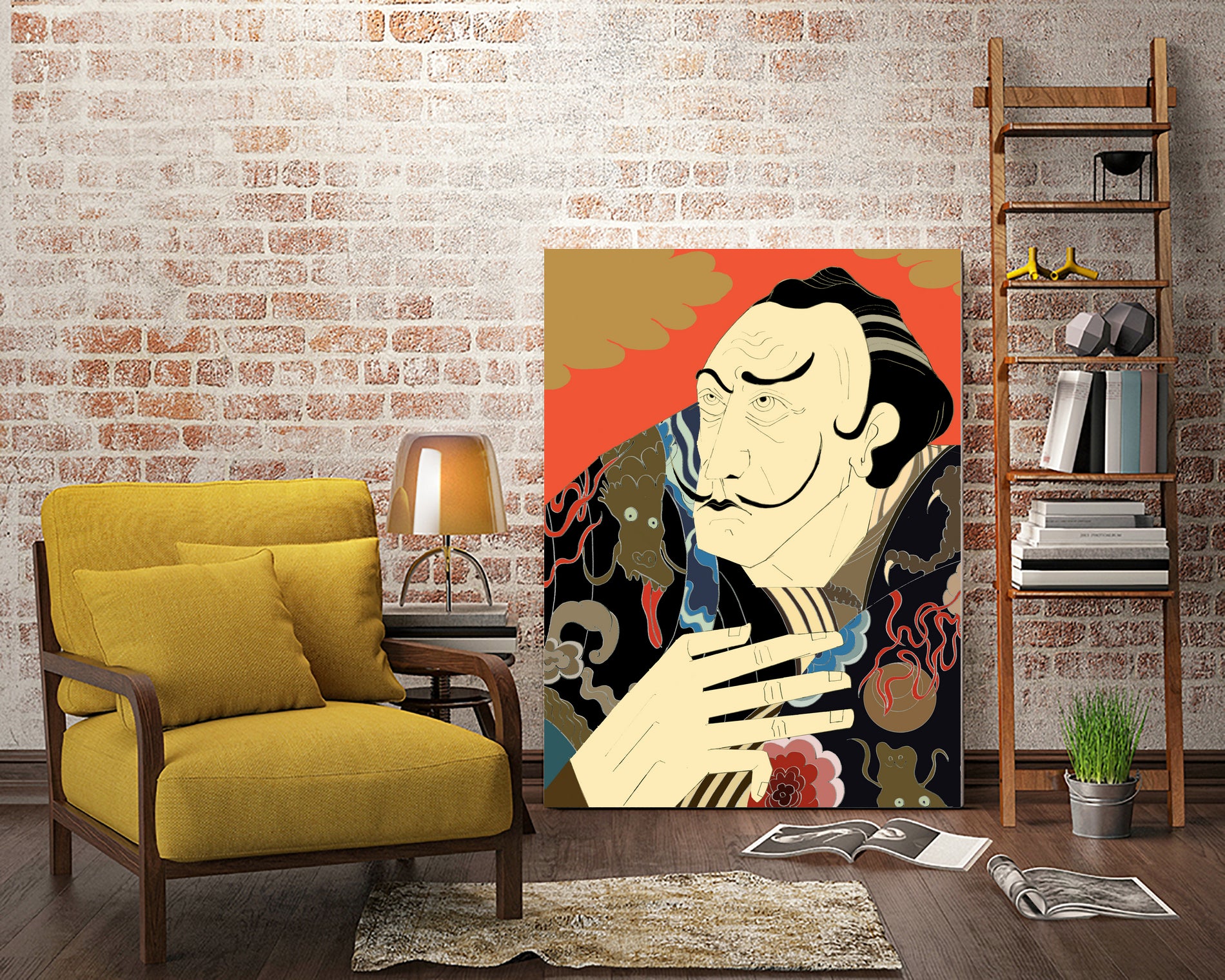 ＊ “Japonica” / Salvador Dali by Kazuhiro Ishihara on GIANT ART - red photo illustration