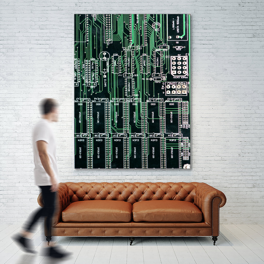 Printed circuit board circuits by Wiguna Asmorohadi on GIANT ART - green vector illustration