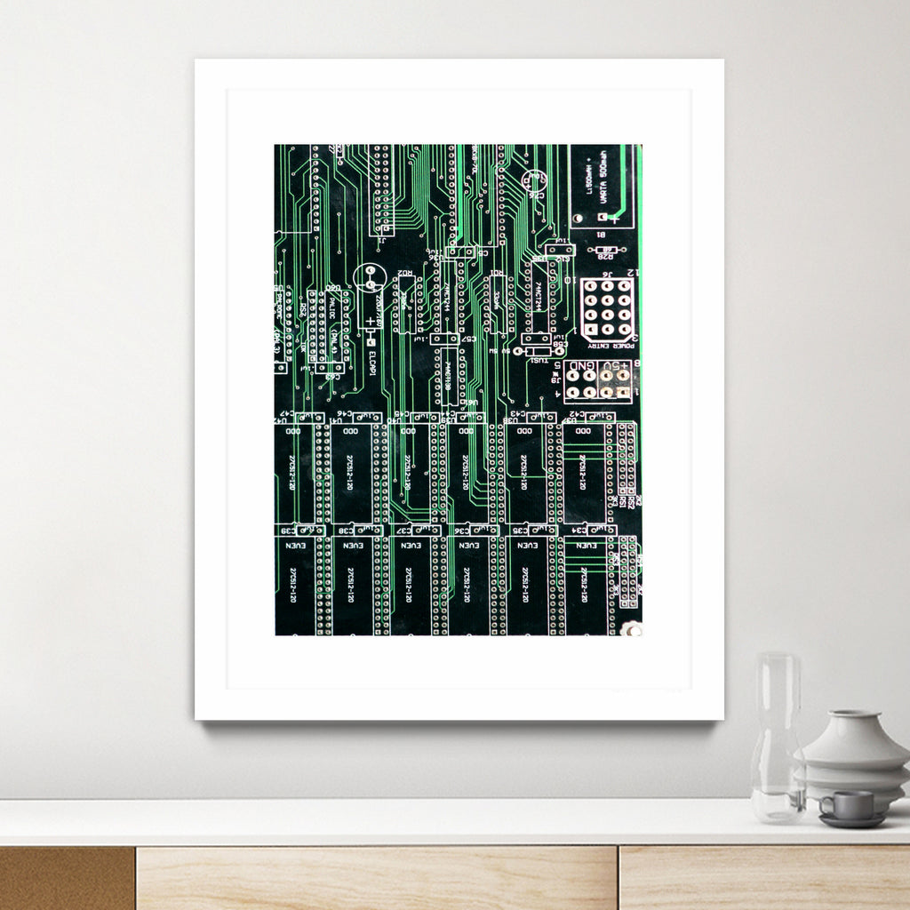 Printed circuit board circuits by Wiguna Asmorohadi on GIANT ART - green vector illustration