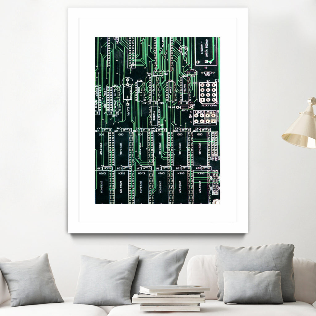 Printed circuit board circuits by Wiguna Asmorohadi on GIANT ART - green vector illustration