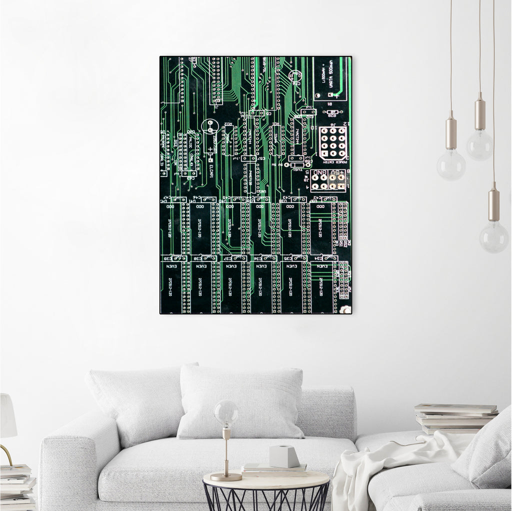 Printed circuit board circuits by Wiguna Asmorohadi on GIANT ART - green vector illustration