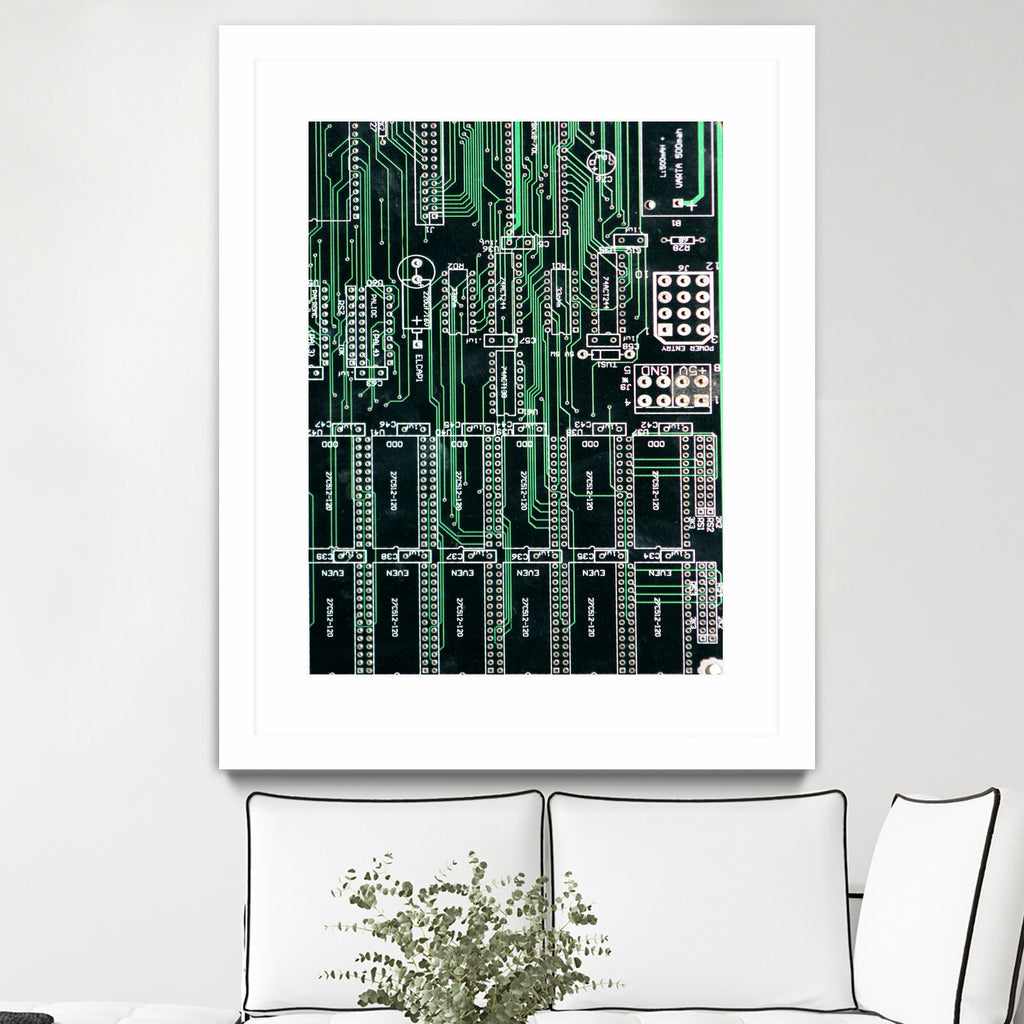 Printed circuit board circuits by Wiguna Asmorohadi on GIANT ART - green vector illustration