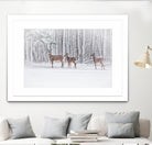 Winter Visits by Karol Livote on GIANT ART - white mixed media