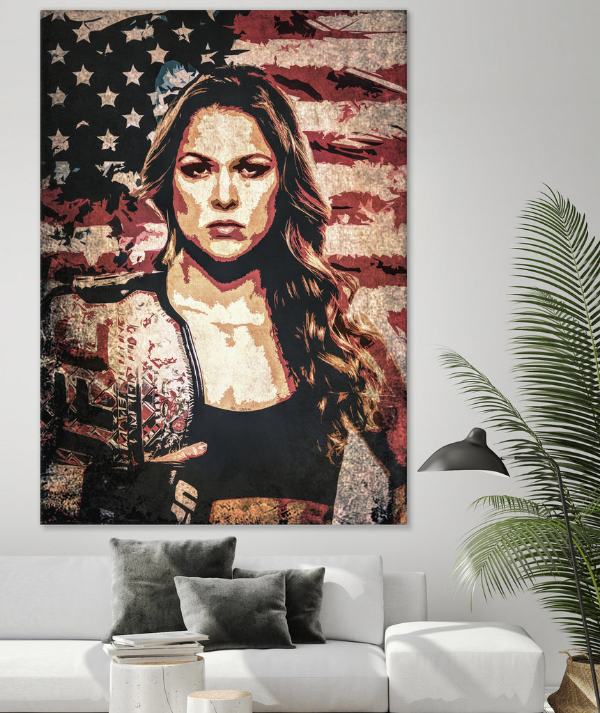 Ronda Rousey by Jurijs Permanickis on GIANT ART - red digital painting