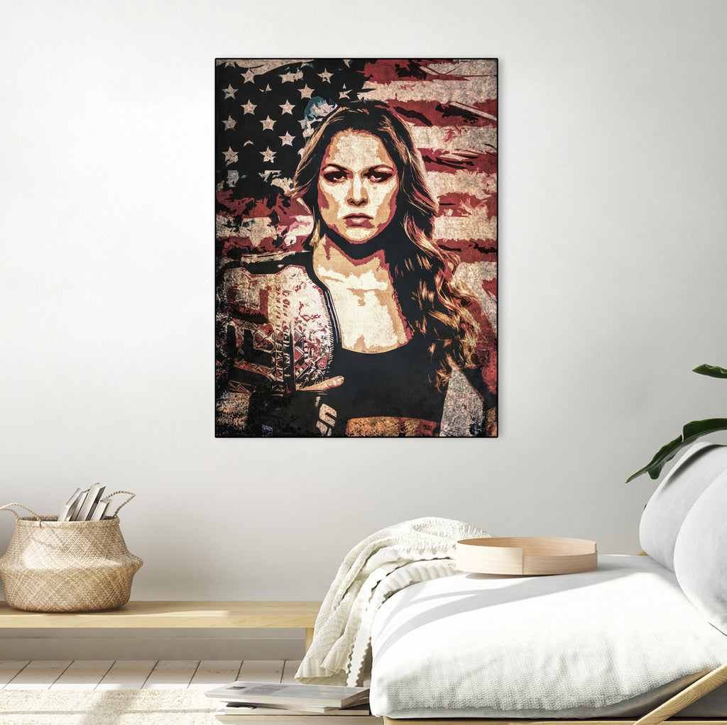 Ronda Rousey by Jurijs Permanickis on GIANT ART - red digital painting