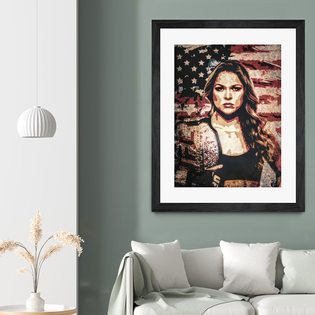 Ronda Rousey by Jurijs Permanickis on GIANT ART - red digital painting