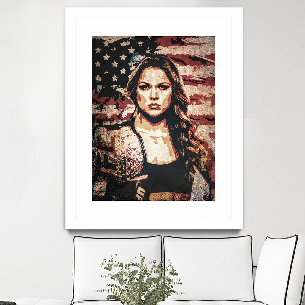 Ronda Rousey by Jurijs Permanickis on GIANT ART - red digital painting