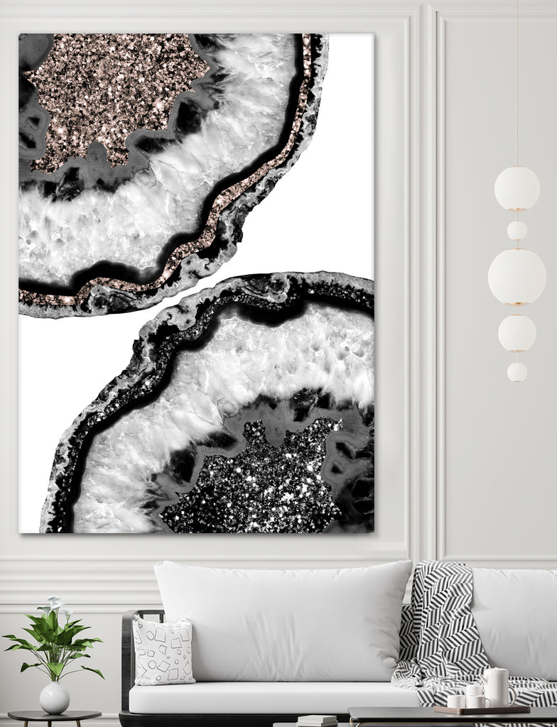 Yin Yang Agate Glitter Glam #1 #gem #decor #art by Anita & Bella Jantz on GIANT ART - white photo illustration