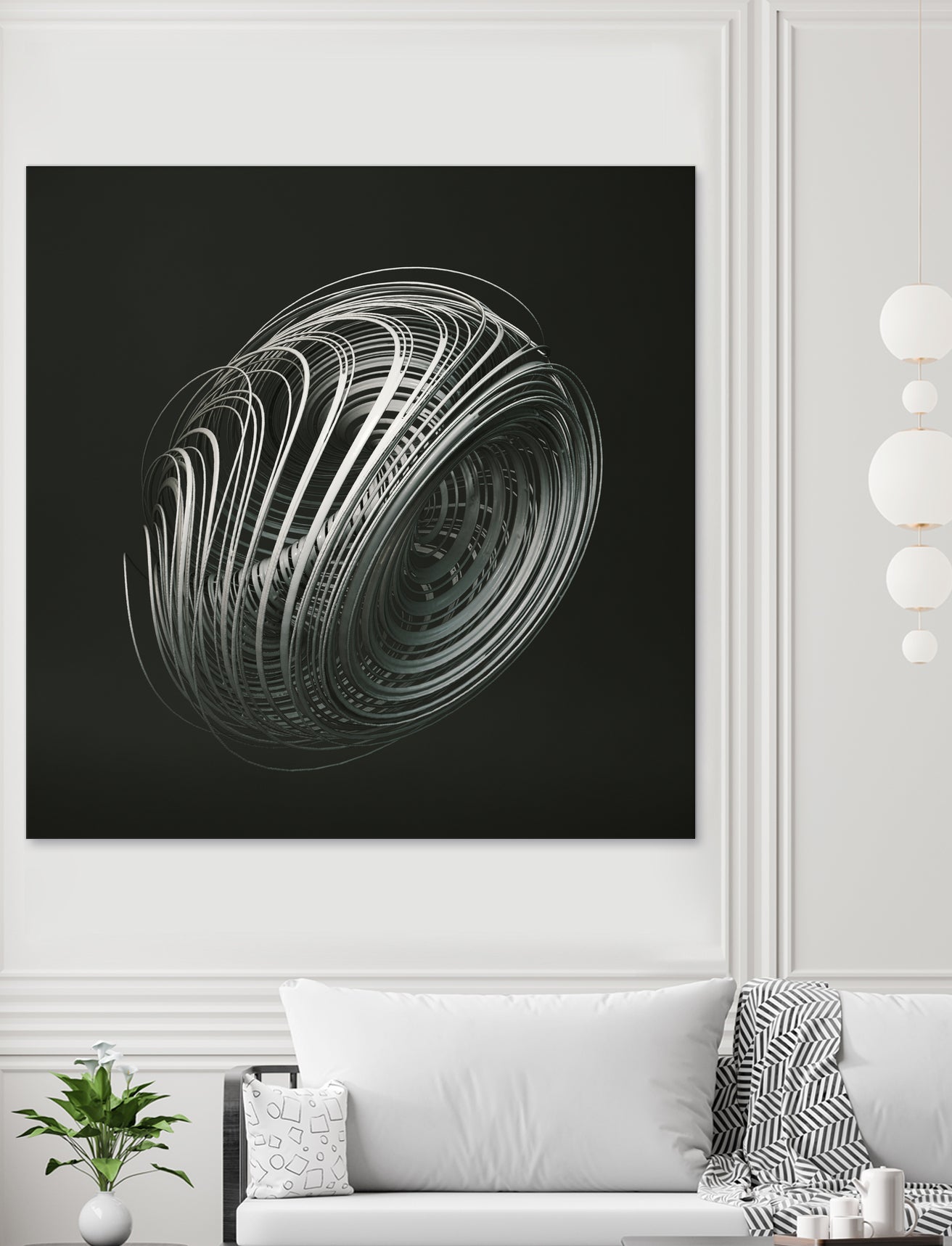 Strange Attractors Dequan Li 05 by David Ferreira on GIANT ART - gray 3d art