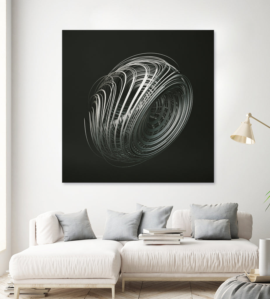 Strange Attractors Dequan Li 05 by David Ferreira on GIANT ART - gray 3d art