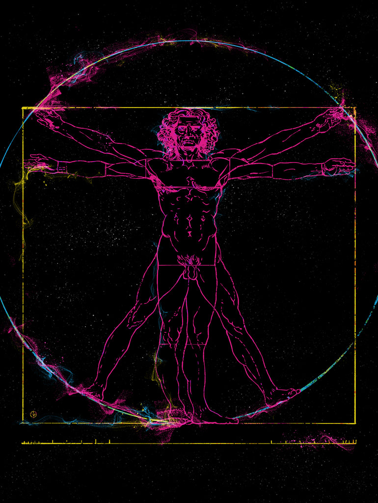 Vitruvian Man by Nikita Abakumov on GIANT ART - black digital painting