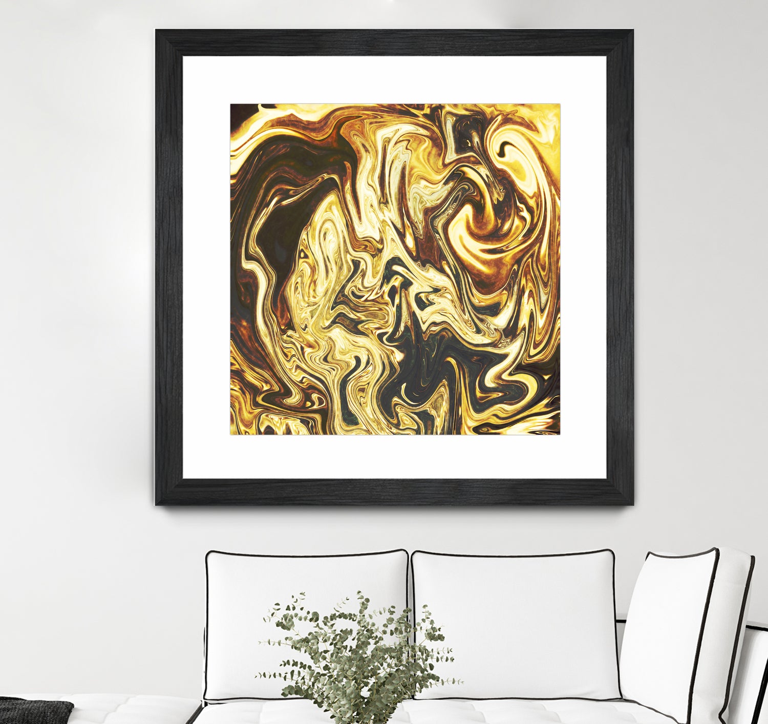 Abstract Marble Painting by Amir Faysal on GIANT ART - yellow digital painting