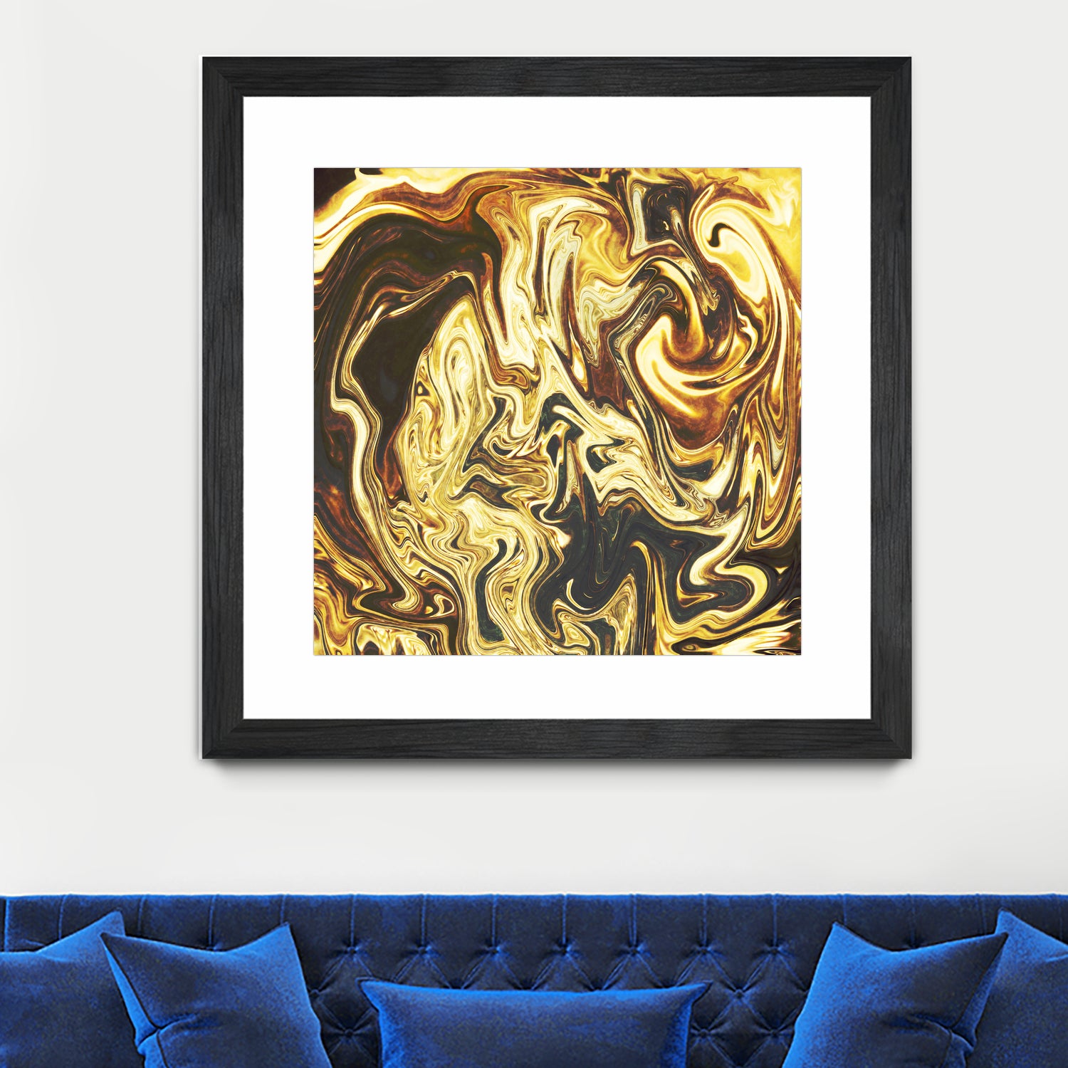 Abstract Marble Painting by Amir Faysal on GIANT ART - yellow digital painting