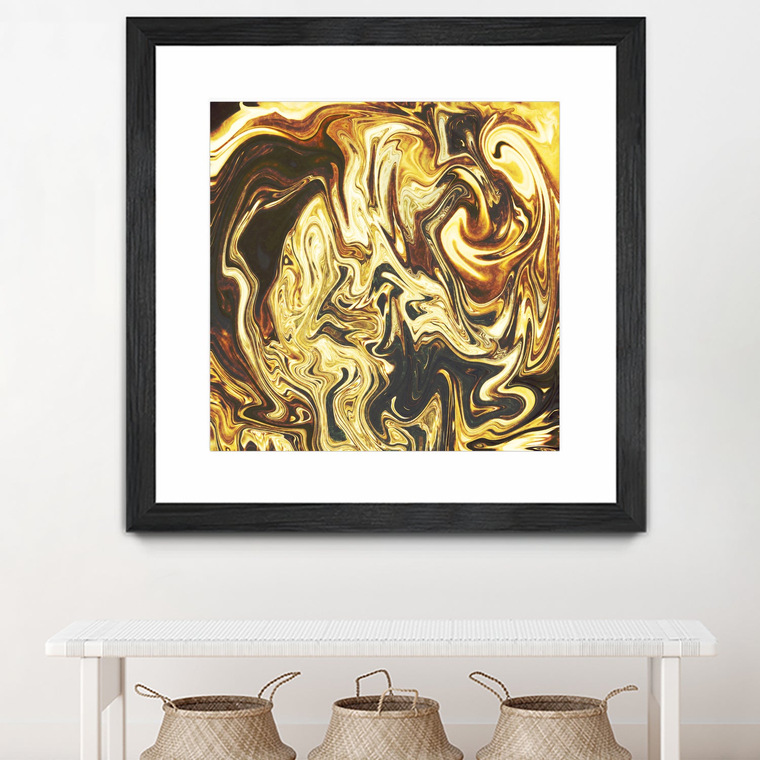 Abstract Marble Painting by Amir Faysal on GIANT ART - yellow digital painting