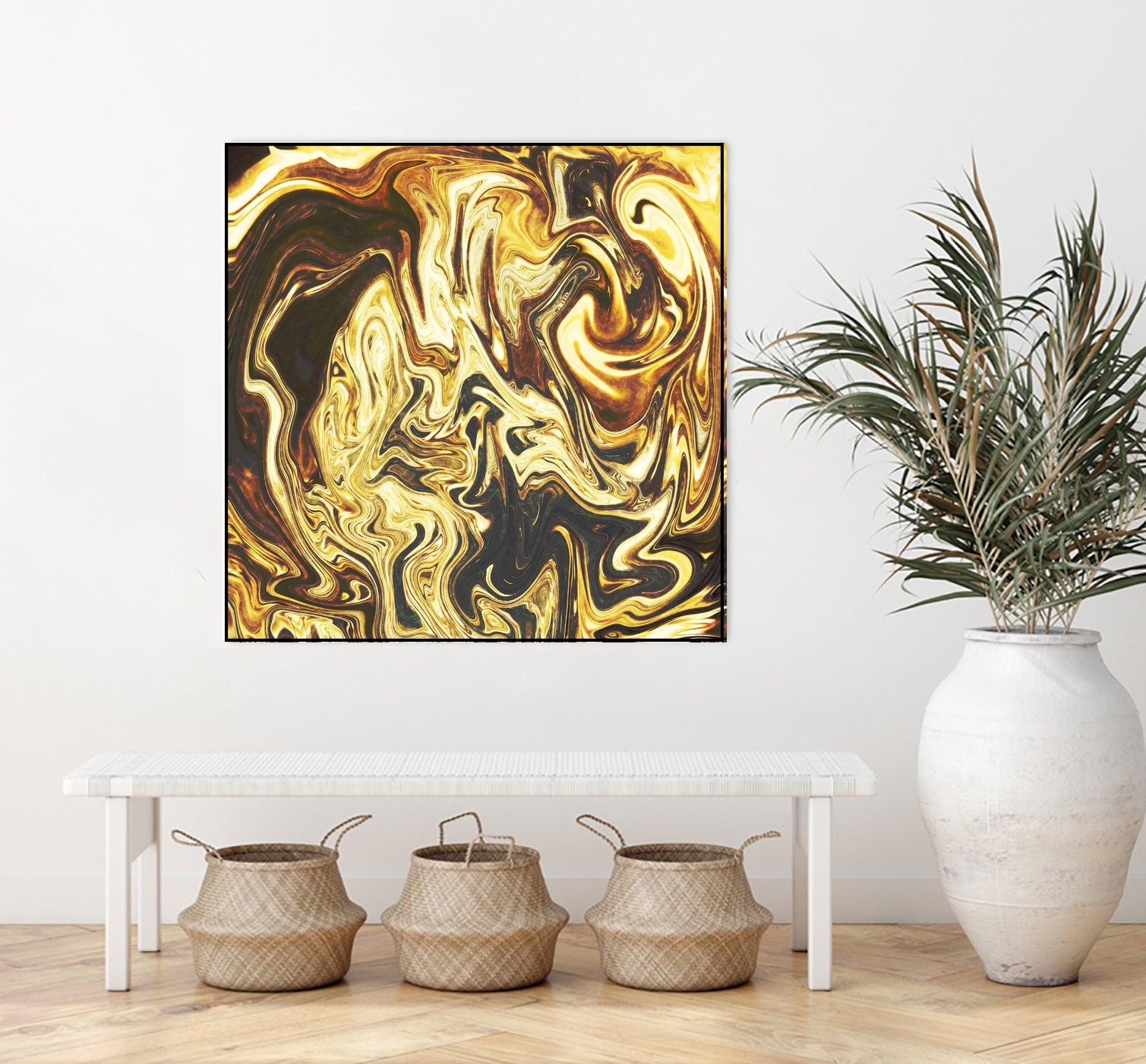 Abstract Marble Painting by Amir Faysal on GIANT ART - yellow digital painting