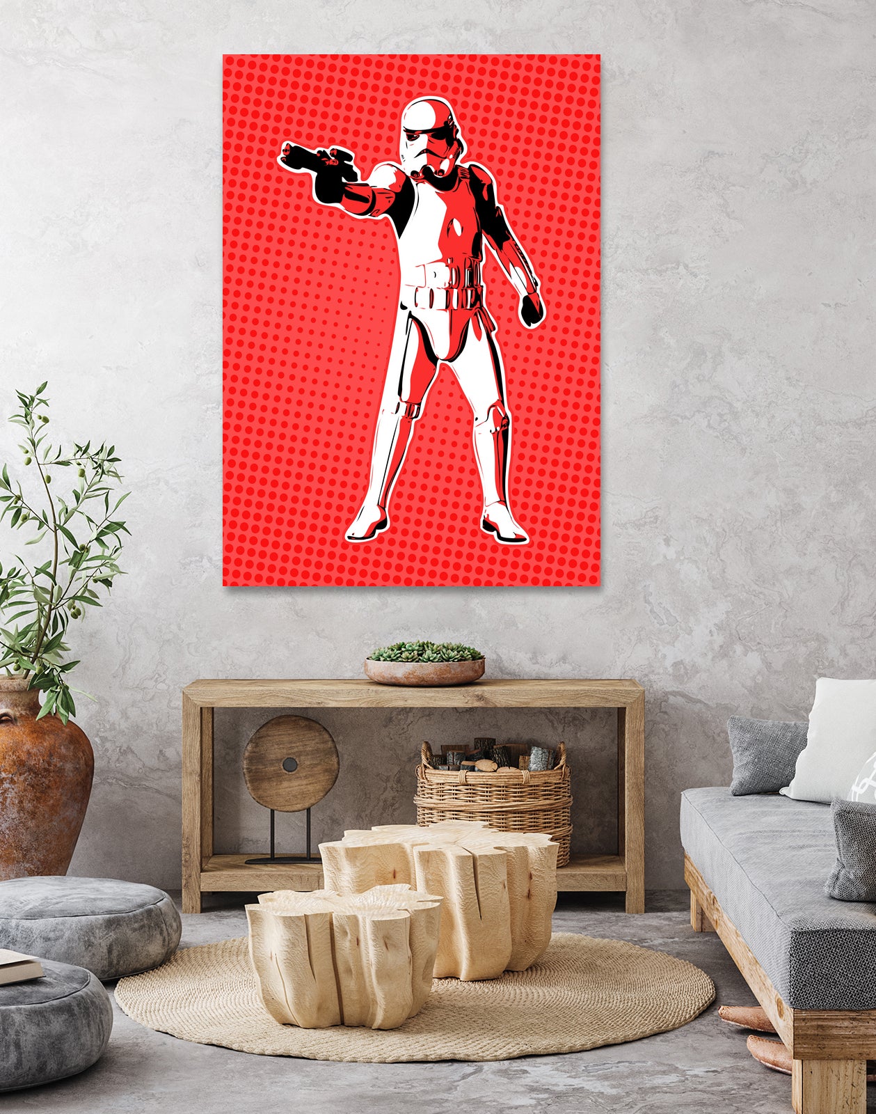 Stormtrooper | Pop Art by William Cuccio on GIANT ART - red digital painting