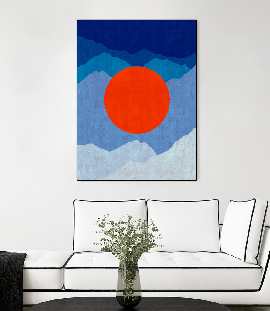 Minimalist landscape II by Vitor Costa on GIANT ART - blue digital painting