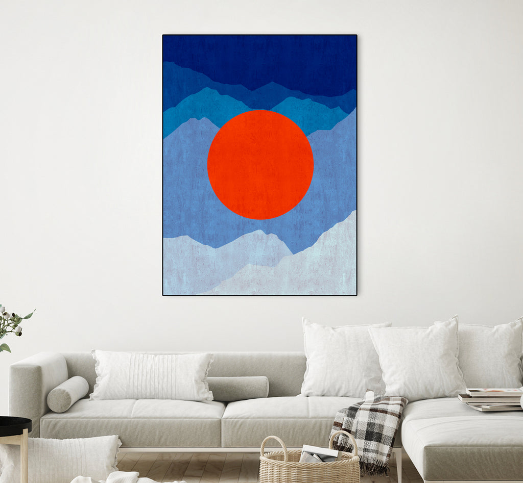 Minimalist landscape II by Vitor Costa on GIANT ART - blue digital painting