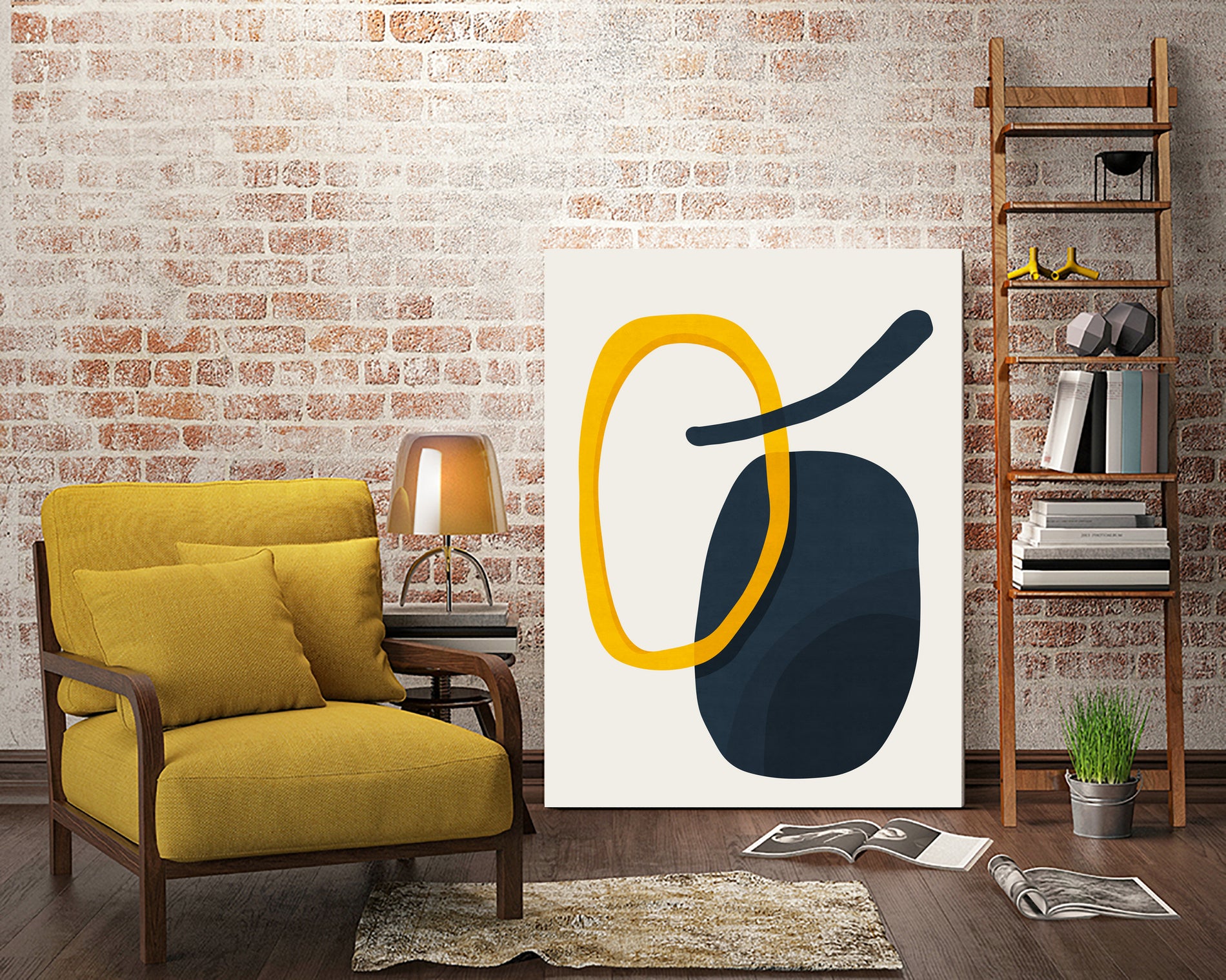 Abstract XVIII by Vitor Costa on GIANT ART - blue vector illustration