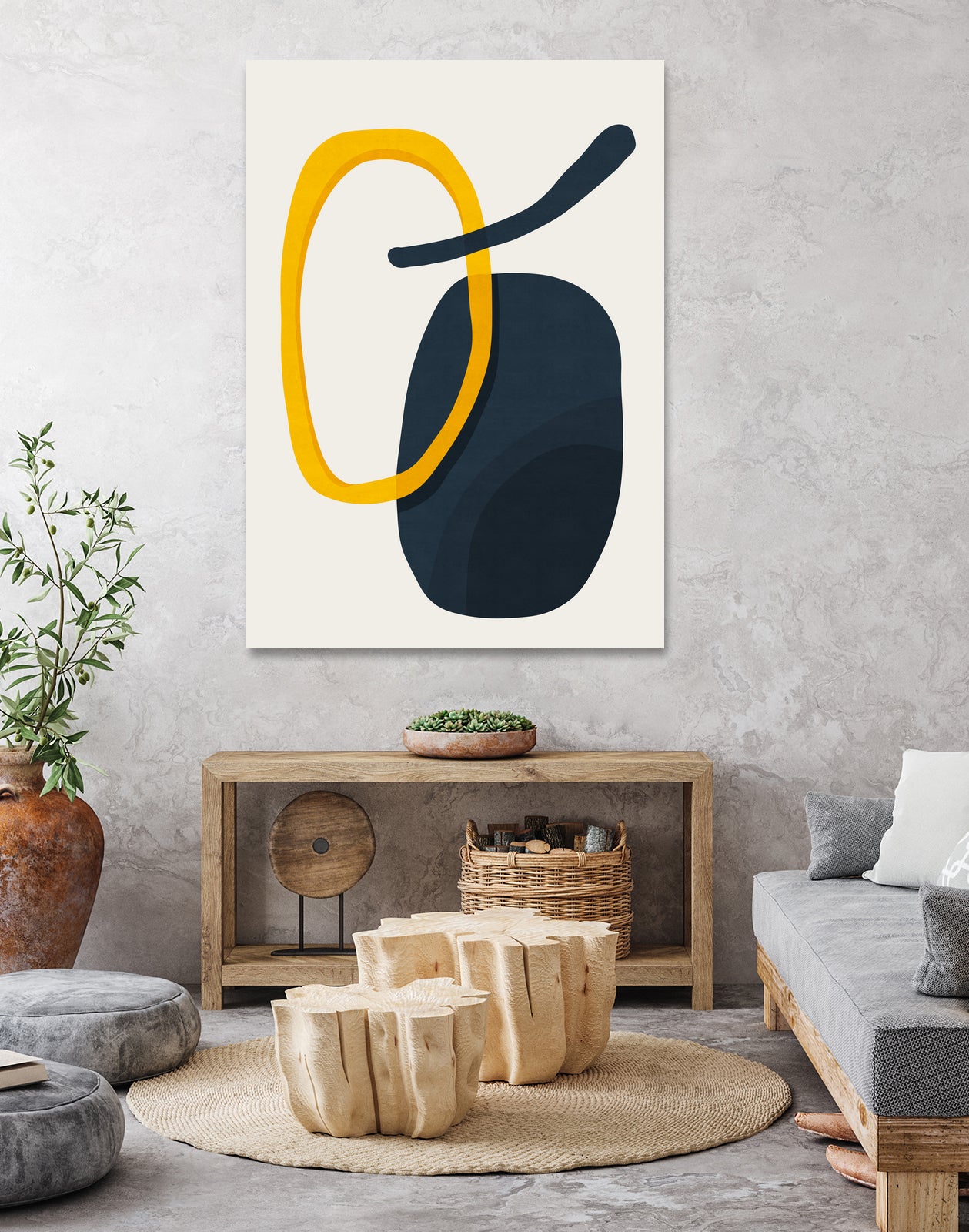 Abstract XVIII by Vitor Costa on GIANT ART - blue vector illustration