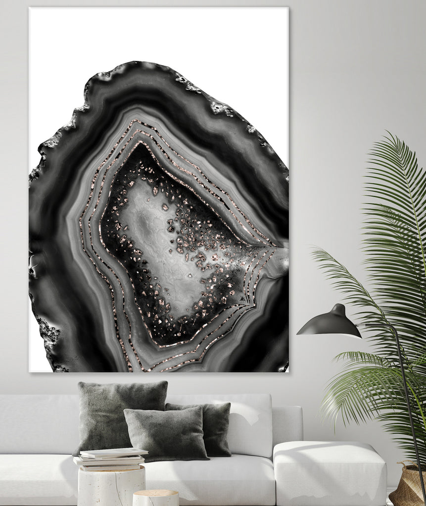 Agate Rose Gold Glitter Glam #5 #gem #decor #art by Anita & Bella Jantz on GIANT ART - gray photo illustration