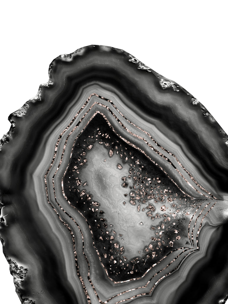 Agate Rose Gold Glitter Glam #5 #gem #decor #art by Anita & Bella Jantz on GIANT ART - gray photo illustration