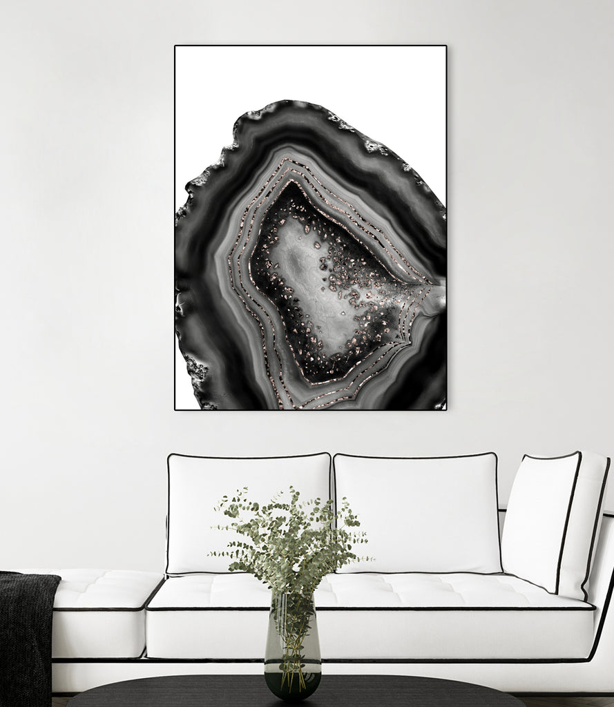 Agate Rose Gold Glitter Glam #5 #gem #decor #art by Anita & Bella Jantz on GIANT ART - gray photo illustration