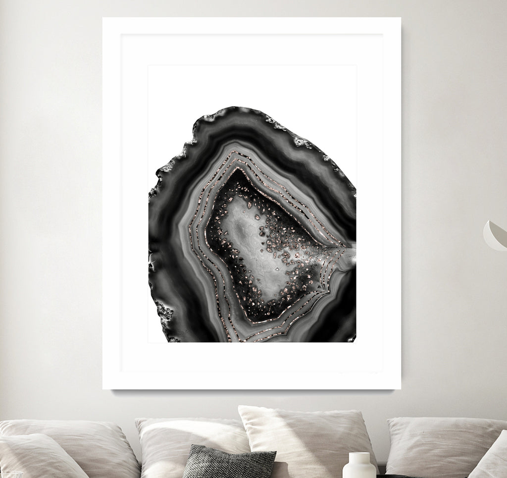 Agate Rose Gold Glitter Glam #5 #gem #decor #art by Anita & Bella Jantz on GIANT ART - gray photo illustration